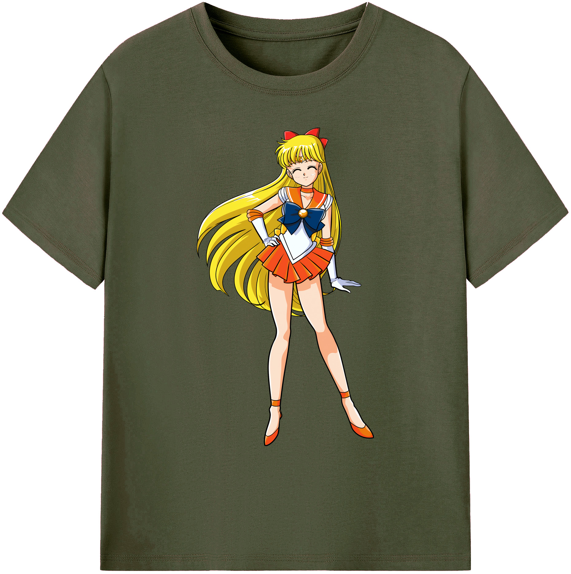 （画像用） 美少女戦士セーラームーン 愛野 美奈子 あいの みなこ Sailor Moon Aino Minako 綿100％ メンズ半袖Tシャツ｜肌触りやわらか＆通気性